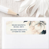 Fine Art Blue Ivory Flower |  Wedding ラベル (インサイチュ)