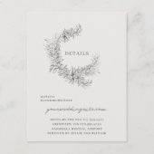 Fine Art Botanical Wedding Details エンクロージャーカード (正面)