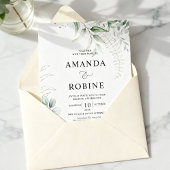 Fine Art Botanical Wedding Invitation 招待状