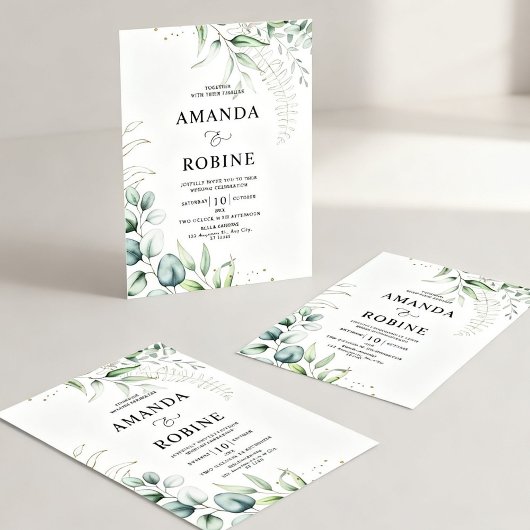 Fine Art Botanical Wedding Invitation 招待状