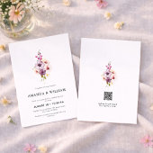 Fine Art Floral Wedding Invitation Template 招待状