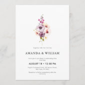 Fine Art Floral Wedding Invitation Template 招待状 (正面)
