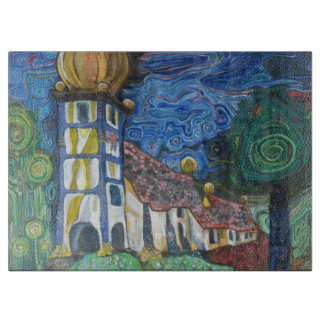 Fine art inspired by Hundertwasser カッティングボード