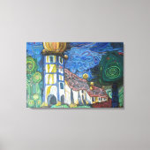 Fine art inspired by Hundertwasser キャンバスプリント (正面)