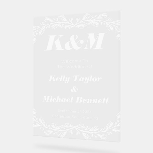  Fine Art Inspired Wedding Signage アクリルサイン (傾斜)