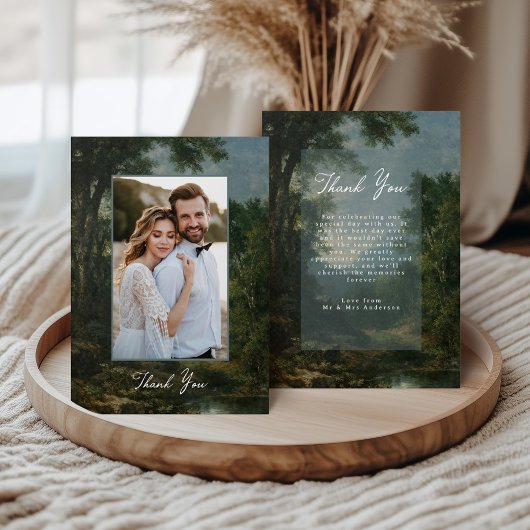 Fine Art Landscape Romantic Wedding Thank You サンキューカード