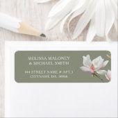 Fine Art Magnolia Flowers | Wedding ラベル (インサイチュ)