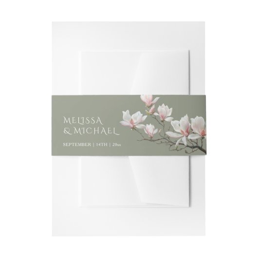 Fine Art Magnolia Wedding  招待状ベリーバンド (正面例)