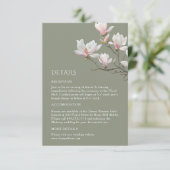 Fine Art Magnolia Wedding Enclosure Card エンクロージャーカード (スタンド正面)
