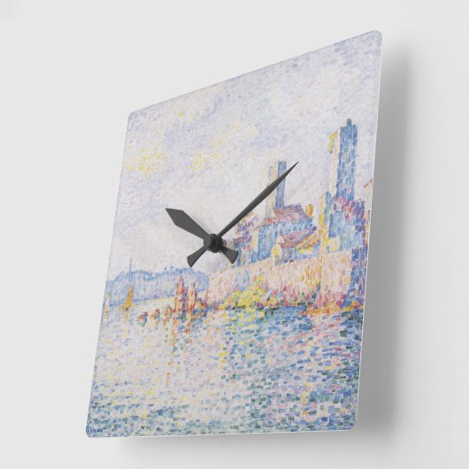 Fine Art Painting Lagoon Sea View Light Blue スクエア壁時計 (傾斜)