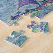 Fine Art Painting Sea Port Ships Bridge Light Blue ジグソーパズル (側面)