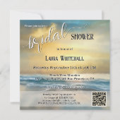 Fine Art Stormy Beach Bridal Shower 招待状 (正面)