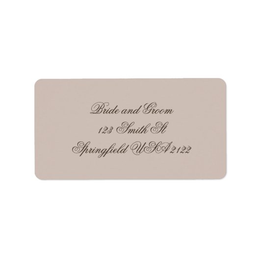 Fine Art Wedding Return Address Labels, Blush ラベル (正面)