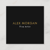 Fine Artist Business Card – Elegant Gallery Style  スクエア名刺 (正面)