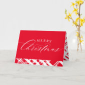 FINE CALLIGRAPHY Merry Christmas cute elegant red カード (黄色い花)