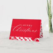 FINE CALLIGRAPHY Merry Christmas cute elegant red カード (正面)