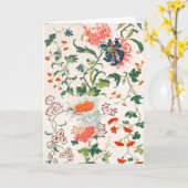 Fine Chinese silk flower design mid 18th century カード (黄色い花)