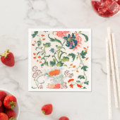 Fine Chinese silk flower design mid 18th century スタンダードカクテルナプキン (インサイチュ)