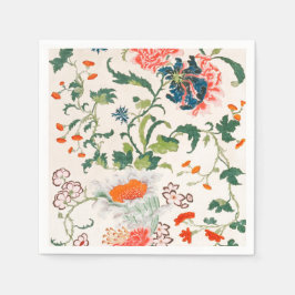 Fine Chinese silk flower design mid 18th century スタンダードカクテルナプキン