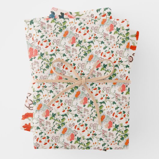 Fine Chinese silk flower design mid 18th century ラッピングペーパーシート (インサイチュ)