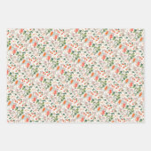 Fine Chinese silk flower design mid 18th century ラッピングペーパーシート (正面)