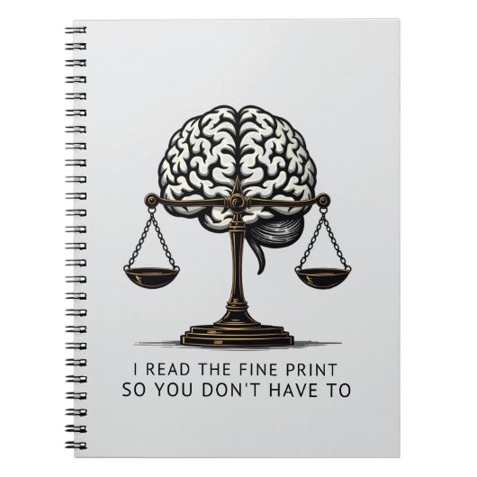 Fine Print Reader – Brain & Justice Edition ノートブック (正面)