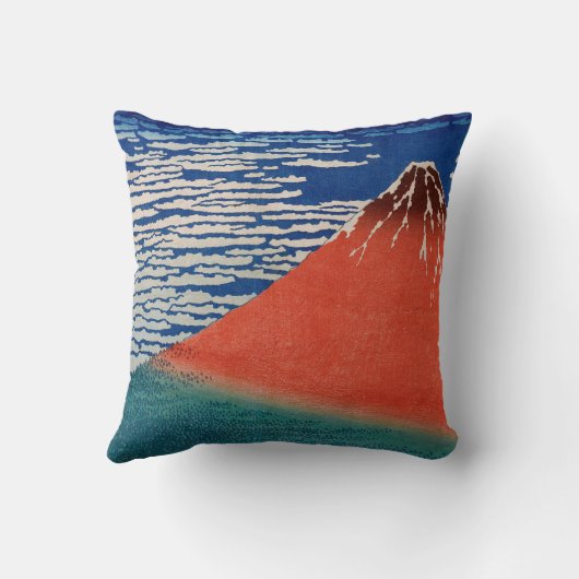 Fine Wind, Clear Morning (Red Fuji) クッション (裏面)