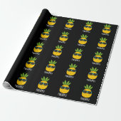 Fineapple おもしろい Pineapple Pun Dark BG ラッピングペーパー (アンロールド)