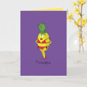 Fineapple - Pineapple Bikiniグリーテおもしろいィングカード カード (黄色い花)