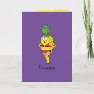 Fineapple - Pineapple Bikiniグリーテおもしろいィングカード カード