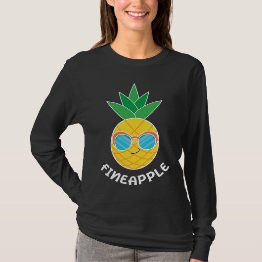 Fineapple Pineapple Eater Tropical Fruit Pineapple Tシャツ (正面)