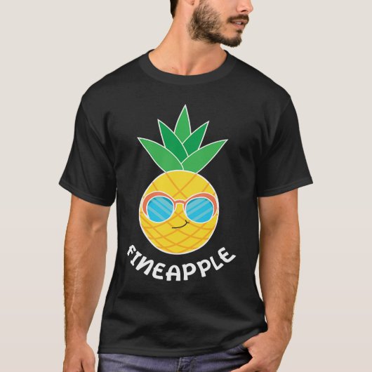 Fineapple Pineapple Eater Tropical Fruit Pineapple Tシャツ (正面)