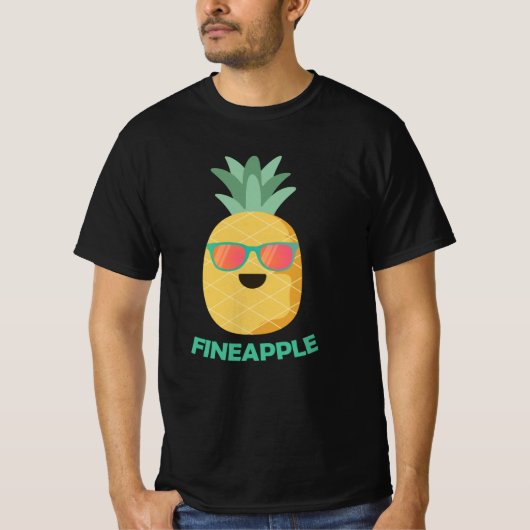 Fineapple Pineapple Pun夏おもしろいのフルーツ Tシャツ (正面)