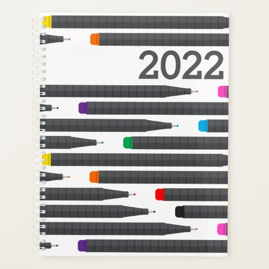 Finelineペモダンンズパターンアーティストライター年 プランナー手帳 (正面)