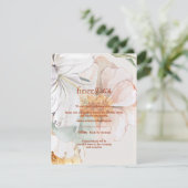 Finer Details Wedding Card | Blush Peach Floral エンクロージャーカード (スタンド正面)