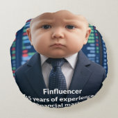 Finflencerベビー- 15年の財務の知恵 ラウンドクッション (裏面)