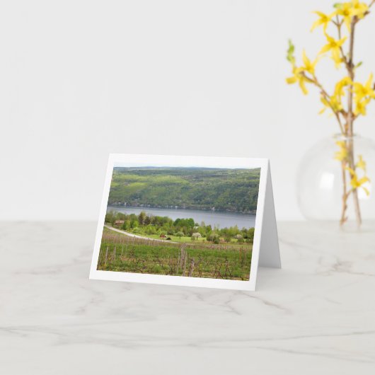 finger湖Vinyard (ブランク) カード (黄色い花)