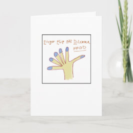 Finger Flip Dilemma Greeting Card カード