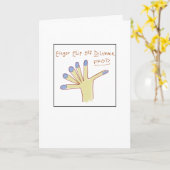 Finger Flip Dilemma Greeting Card カード (黄色い花)