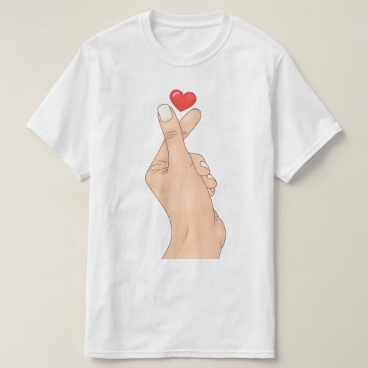Finger Heart Hand Tシャツ (デザイン正面)