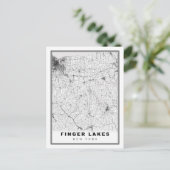 Finger Lakes Map ポストカード (スタンド正面)