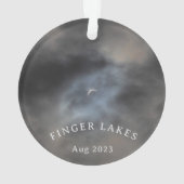Finger Lakes Name Year Acrylic Circle Ornament  オーナメント (裏面)