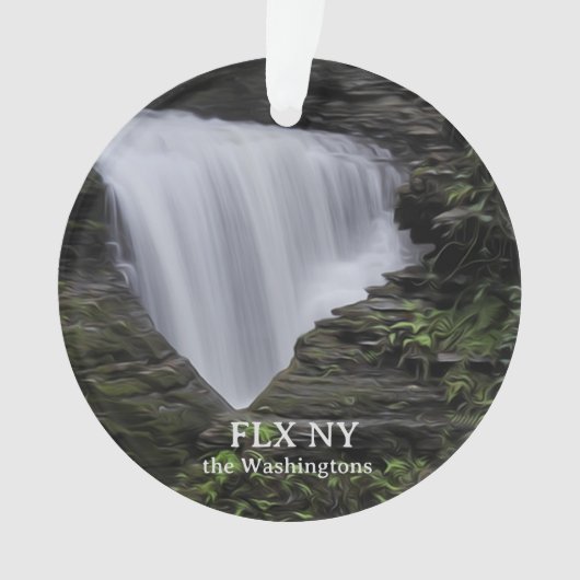 Finger Lakes Name Year Acrylic Circle Ornament  オーナメント (正面)