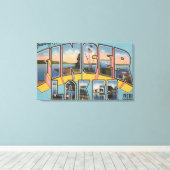 Finger Lakes, New York - Large Letter Scenes キャンバスプリント (インサイチュ (ウッドフロア))