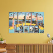 Finger Lakes, New York - Large Letter Scenes キャンバスプリント (インサイチュ (リビング))