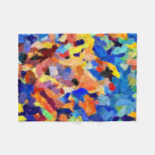 finger paint smudges original art painting  フリースブランケット (正面(横))