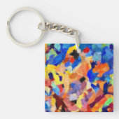 finger paint smudges orignal art painting keychai キーホルダー (正面)
