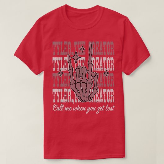 Finger Skeletonを取得したら失った電話する Tシャツ (デザイン正面)