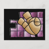 Fingeralphabet F ポストカード (正面)