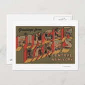 Fingerlakes, New York - Large Letter Scenes ポストカード (正面/裏面)